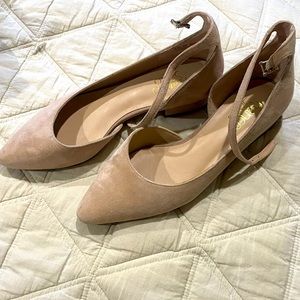 Franco Sarto suede flats 7.5 cream
